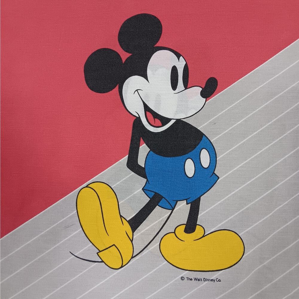 Vintage Disney 80s Pillocases Set of 2 Standard Size Mickey and Minnie - Picture 15 of 16